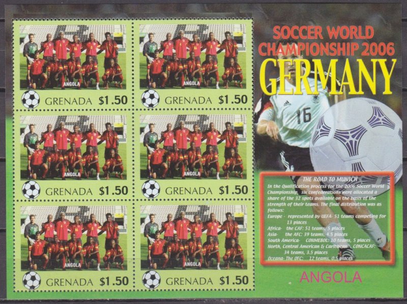 2006 Grenada 5720KL 2006 FIFA World Cup Germany( Angola ) 9,00 €