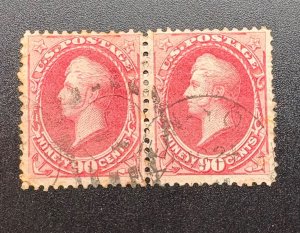 US Stamps Scott#155 Pair. Used CV$725