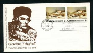 610 FDC Canada - 8c - Pair of (1)610 & (1)610i Variety