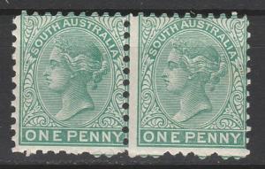 SOUTH AUSTRALIA 1876 QV 1D MNH ** PAIR PERF 10