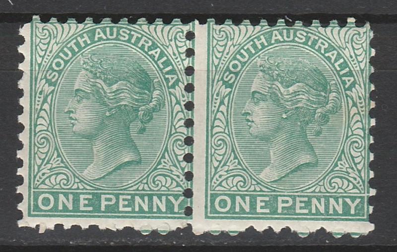 SOUTH AUSTRALIA 1876 QV 1D MNH ** PAIR PERF 10