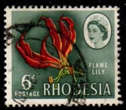 Rhodesia - #227 Flame Lily - Used