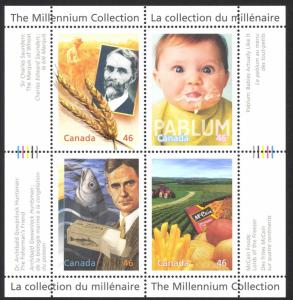 Canada Sc# 1833 MNH Souvenir Sheet 2000 46¢ Food, Glorious Food!