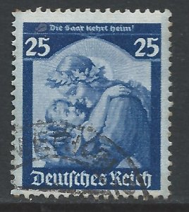 Germany 1935 Saar restoration 25pf - Mi568 used