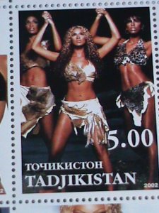 TAJIKISTAN-2002 DESTINY'S CHILD-FAMOUS SINGERS-MNH SHEET-VERY FINE