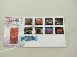 SINGAPORE 1994 U/ADDRESS REGISTERED FDC -CORALS & REEF LIFE