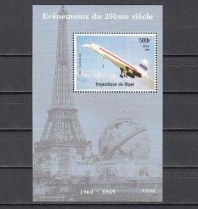 Niger, 1998 issue. Concorde value as a s/sheet.