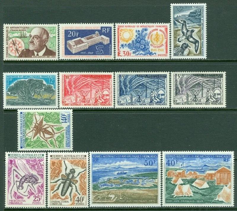 EDW1949SELL : F.S.A.T. Collection of 13 VF MNH sgls all earlier issues. Cat $381