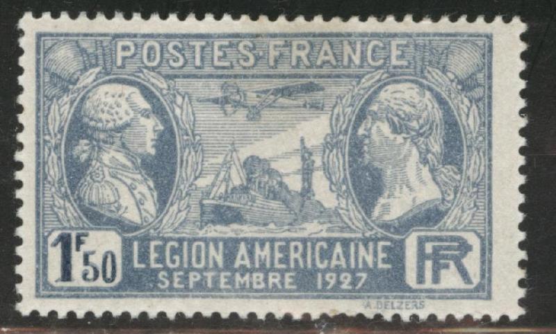 France Scott 244 MH* 1927 American Legionnaires stamp