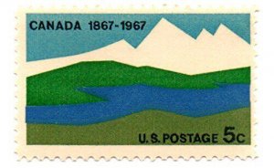 1967 Canada Centenary Single 5c Postage Stamp, Sc# 1324, MNH, OG