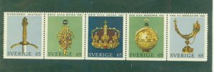 SWEDEN 899-903 Se-tenant STRIP OF 5 BIN $2.50