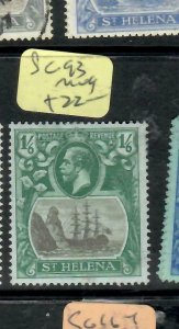 ST HELENA  (PP1305B)  KGV   1/6  SHIP  SG  93      MOG