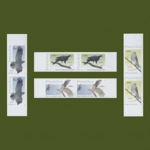 Namibia 2022 (Variety) Hawks imperforate pairs ––