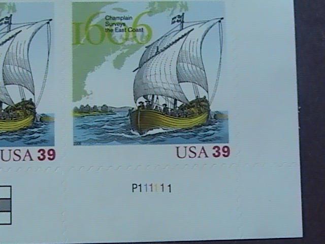 U.S.# 4073-MINT/NEVER HINGED LR PLATE# BLOCK OF 4---CHAMPLAIN---2006