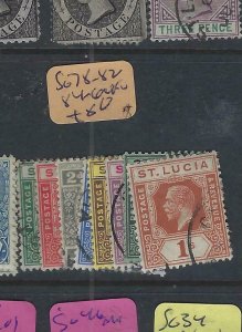 ST LUCIA (P2602BB)  KGV  SG 78-82, 84-6    VFU 