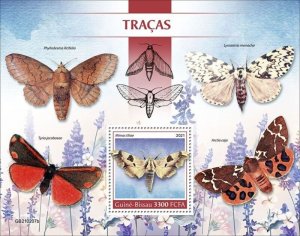 Guinea-Bissau - 2021 Lime Hawk-moth Moths - Stamp Souvenir Sheet - GB210207b