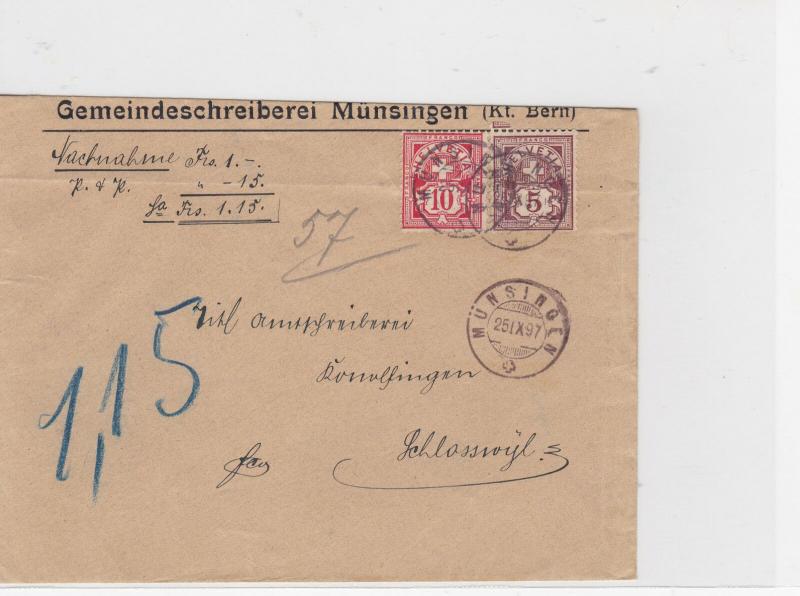 Switzerland 1897 Postal History Stamps Cover Ref: R7784
