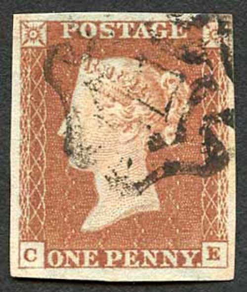 1841 Penny Red (CE) Plate 25 NORWICH MX SUPERB Cat 550 pounds