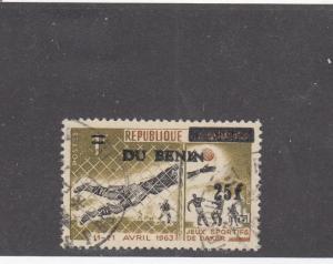 BENIN # 704 VF-LIGHT USED SOCCER CAT VALUE $70+