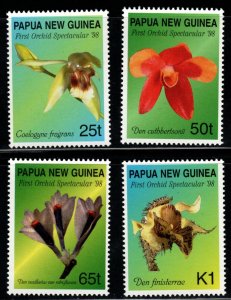 PNG Papua New Guinea Scott 944-947 MNH** Orchid set