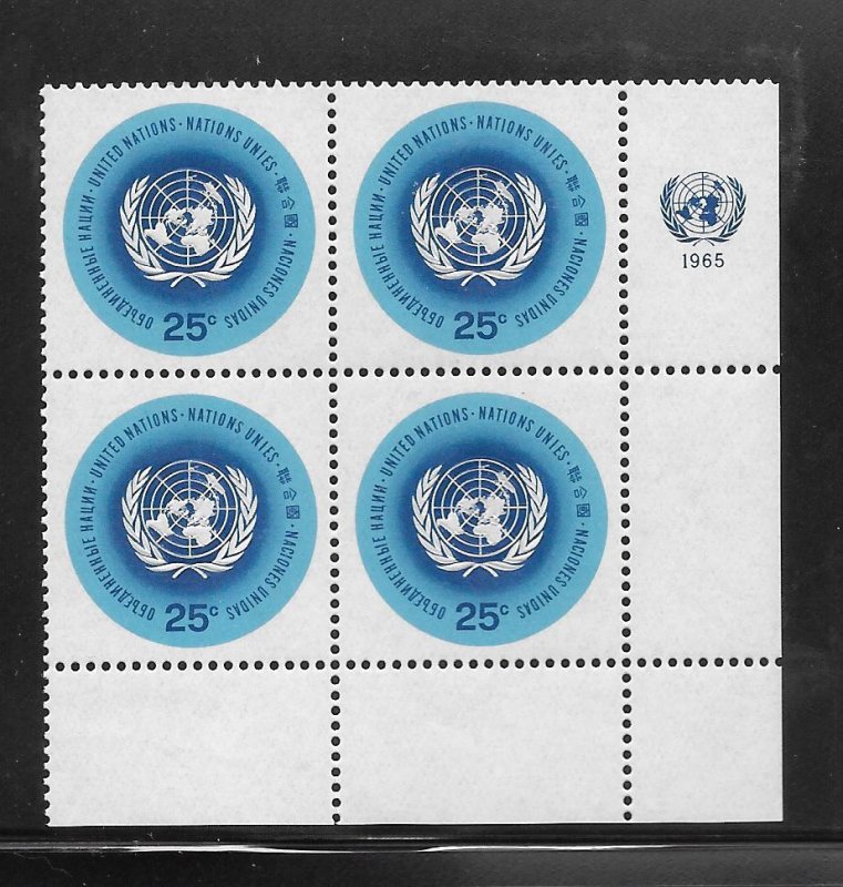United Nations #149 MNH Margin Inscription Block of 4