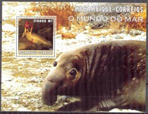 Mozambique 2002 Marine Life Seals S/S MNH