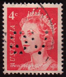 Australia #397 Used - 1966 4c.  - Queen Elizabeth II