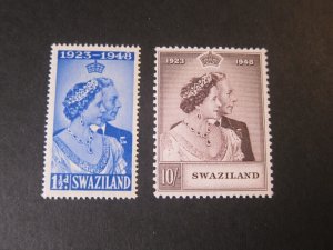 Swaziland 1948 Silver Wedding set Sc 48-9 MH