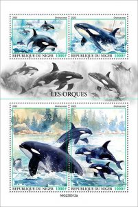 NIGER - 2023 - Orcas - Perf 4v Sheet - Mint Never Hinged