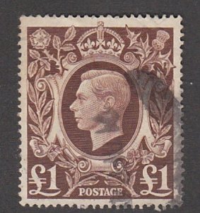 Great Britain # 275, King George VI, Used, 1/2 Cat.