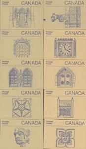 Canada Sc# BK96a Booklet MNH Set/10 1988 blue tab markings