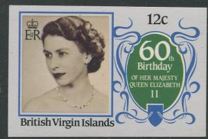 Virgin Is.- Scott 532 - QEII 60th Birthday -1986 - MVLH - Single 12c Stamp