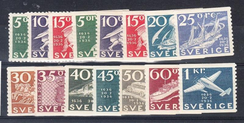 Sweden Scott 248-262 Mint hinged (Catalog Value $115.35)