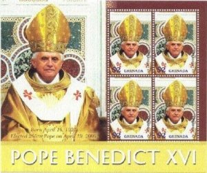 Grenada - 2005 - Pope Benedict XVI - Sheet Of 4 - MNH