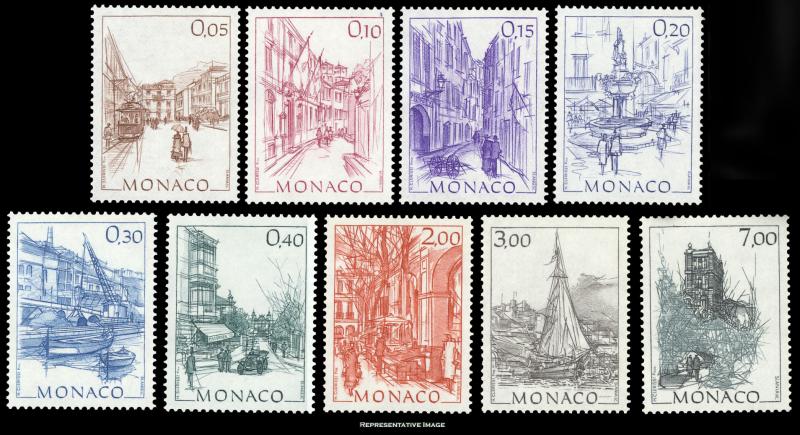 Monaco Scott 1410-1417 Mint never hinged.