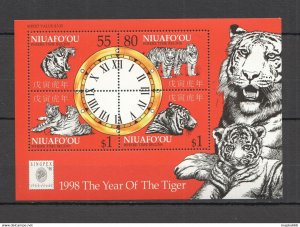 1998 Niuafo'Ou Fauna Animals Lunar Calendar Year Of The Tiger Kb ** Pm107