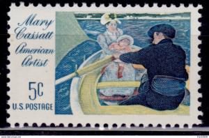 United States, 1966, Boating Party by Painter Mary Cassett, 5c, sc#1322, MNH