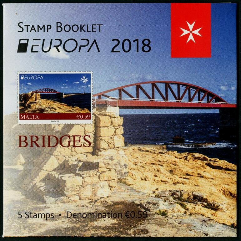 HERRICKSTAMP NEW ISSUES MALTA Sc.# 1625 EUROPA 2018 Bridges Booklet