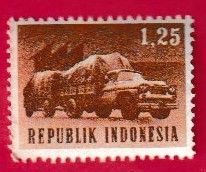 INDONESIA SCOTT#627 1964 LORRY & TRAILER - MNH