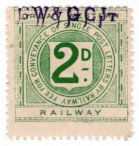 (I.B) Great Western & Great Central Joint Railways : Letter Stamp 2d (overprint)