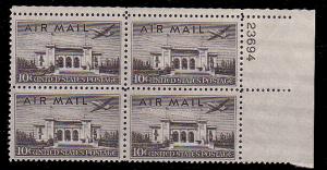 United States C34 Plate Block MNH