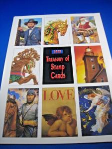 USPS 1995 TREASURY OF STAMP CARDS - 2 FOLDERS 