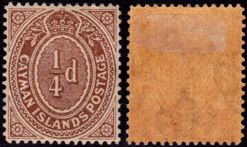 Cayman Islands 31 Unused - 1/4p brown (1908)