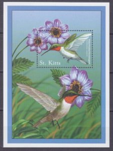 2001 St Kitts 653/B37 Birds / Flowers