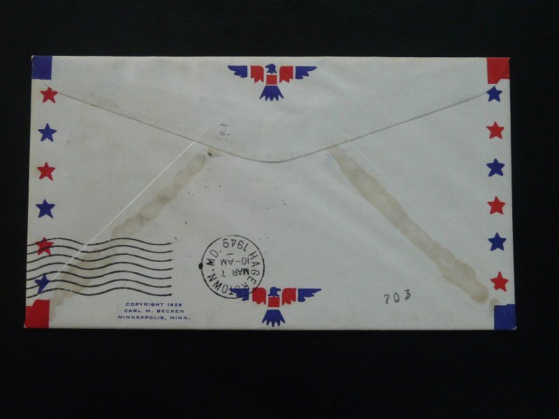 first flight cover Pittsburgh to Hagerstown United States 1949
