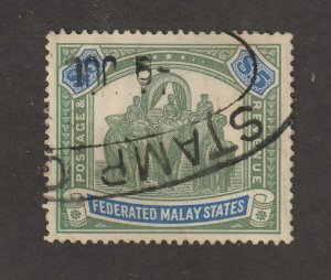 Malaya stamps, Federated Malay States #75, used, wmk. 4,  CV $280.00
