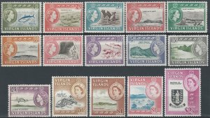 1964-68 British Virgin Islands 15v. MNH SG n. 178/92