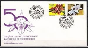 Brazil, Scott cat. 2121-2122. Orchids issue on a First day cover. ^