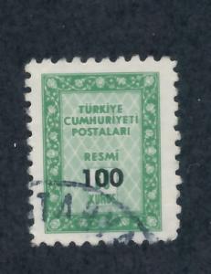 Turkey 1963 Scott o83 used - 100k on 60k, Numeral