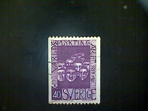 Sweden (Sverige), Scott #554, used (o), 1960, People of Various Races, 40ö
